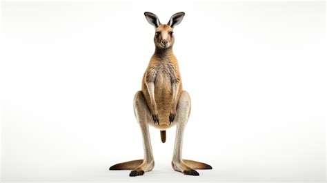 Premium AI Image | Image of a kangaroo standing on a white background