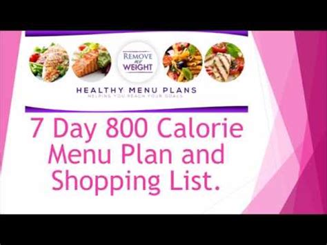 Free 800 Calorie Diet Plan