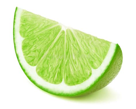 Lime Fruit Slice Isolated on White Stock Photo - Image of isolated ...