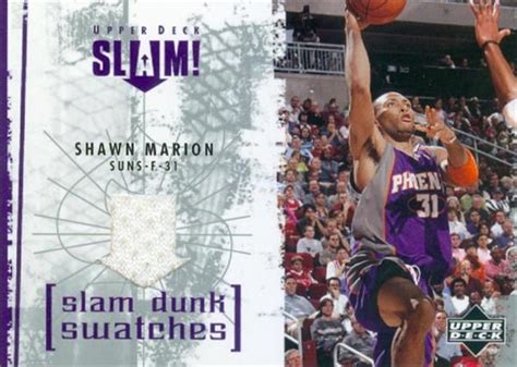 Shawn Marion player worn jersey patch basketball card (Phoenix Suns ...