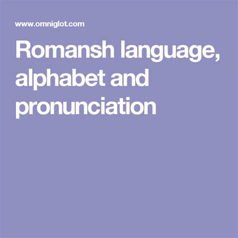 Romansh language, alphabet and pronunciation | Danish language, Irish language, Danish language ...