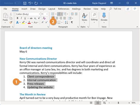 How To Add Bullet List In Microsoft Word - Printable Templates Free