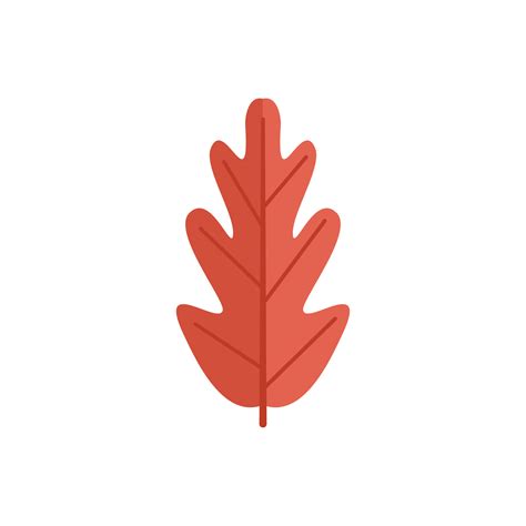 Red leaf icon flat vector. Fall leaf 17336186 Vector Art at Vecteezy