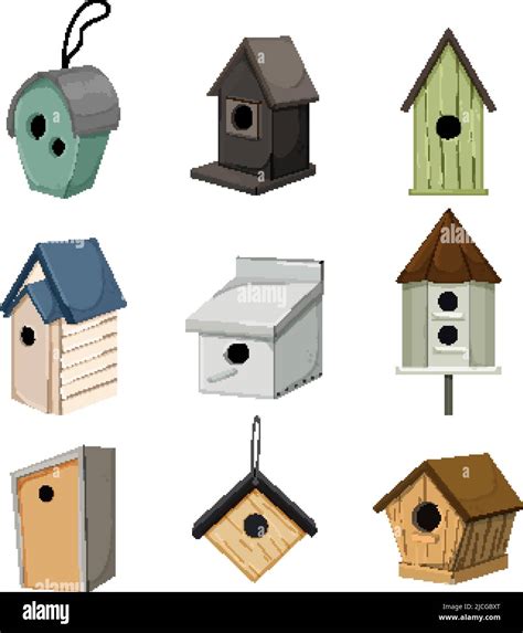 bird house set cartoon vector illustration Stock Vector Image & Art - Alamy