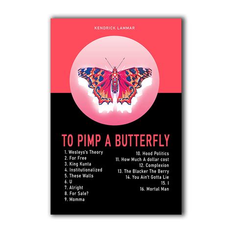 To pimp a butterfly Album cover Poster | Etsy