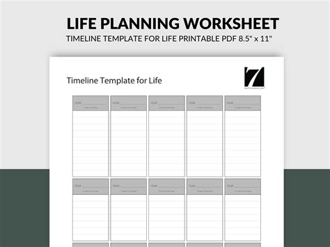 Life Planning Worksheet - The 7 Minute Life