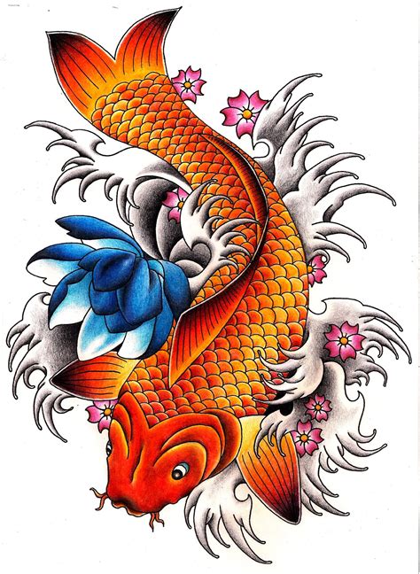 Koi Fish Tattoo Drawing | Free download on ClipArtMag