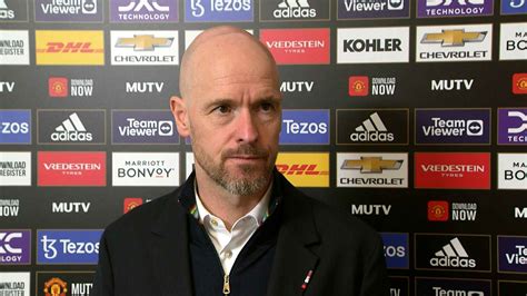 Erik ten Hag interview after Man Utd v Everton on 08 April 23 ...