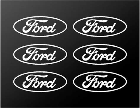 Ford Logo Vinyl Decals Stickers Set of 6 – Kandy Vinyl Shop