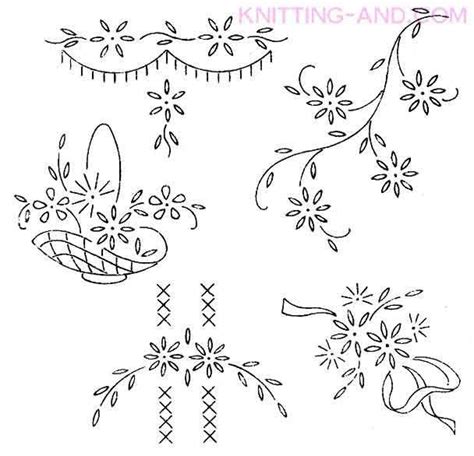 Free Embroidery Pattern: Small Lazy Daisy Stitch Patterns | Embroidery patterns free, Embroidery ...