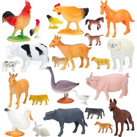 Large Farm Animals Figures, Realistic Simulation Jumbo Plastic Farm ...