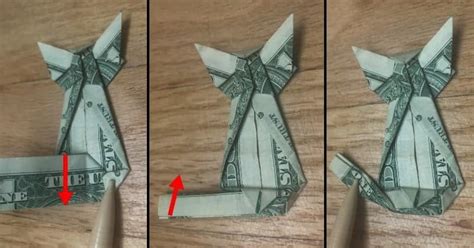 Dollar Bill Origami Cat: 12 EASY Folds | The Daily Dabble