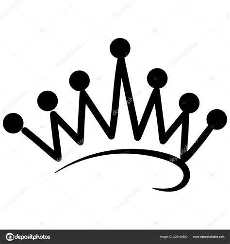 Princess Crown Vector Drawing Design Stock Vector by ©vectorspoint 308449350