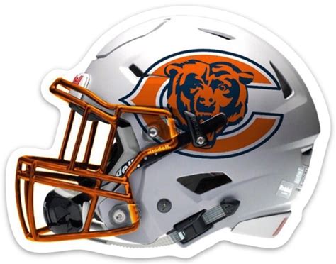 Chicago Bears Football Helmet w/ Bear Type Logo Die-Cut MAGNET | eBay