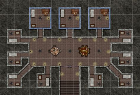 Prison Cellbock With Warded Cells (with Grid) | Dnd world map, Prison, Dungeon maps