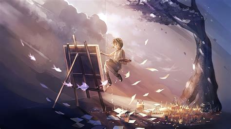 1920x1080 Anime Girl Doing Painting Magical 4k Laptop Full HD 1080P ,HD 4k Wallpapers,Images ...