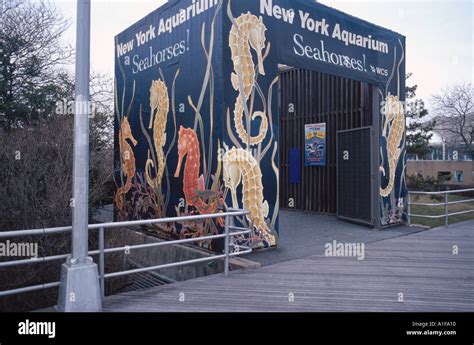 The entrance to the Coney Island Aquarium Stock Photo - Alamy