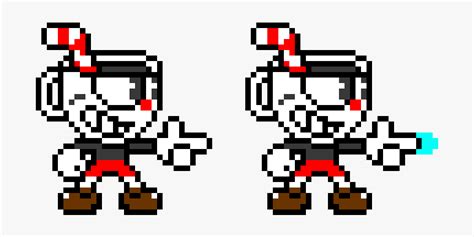 Minecraft Cuphead Pixel Art Grid - Protes Png