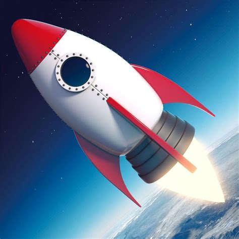 3D model Cartoon Rocket Ship V2 VR / AR / low-poly | CGTrader