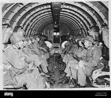 C-47 interior w paras 1942 Stock Photo - Alamy