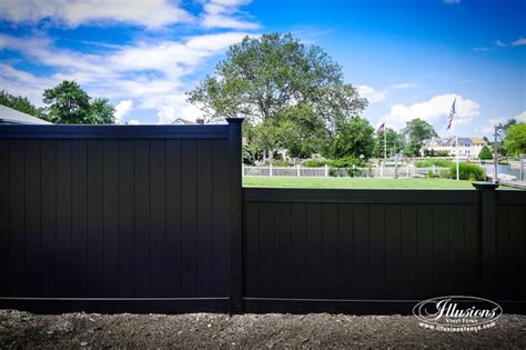 Gorgeous Black PVC Vinyl Privacy Fence Panels from Illusions Vinyl ...