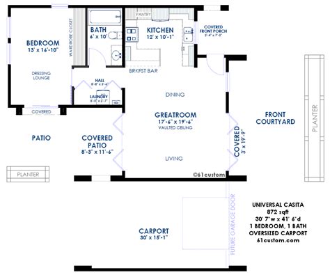 Universal Casita House Plan | 61custom | Contemporary & Modern House Plans