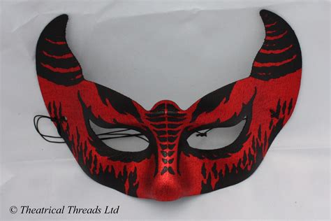 Theatrical Threads: Halloween Devil Masks Red and Black