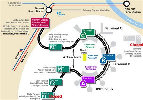 Newark Airport Car Rental Map | Draw A Topographic Map