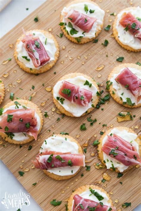 Easy Creamy Prosciutto Cracker Appetizer - Family Fresh Meals