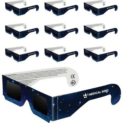 Solar Eclipse Glasses 10 Pack - 2024 Ce And Iso Certified 2024 Galaxy Design Safe Shades For ...