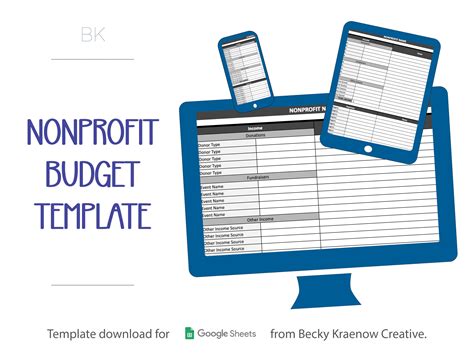 Nonprofit Budget Template Google Sheets Template Download for Nonprofit Budget Planning - Etsy