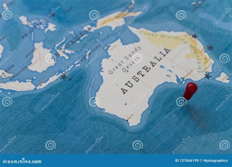 A Pin on Great Australian Bight in the World Map Stock Image - Image of education, countries ...