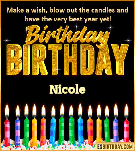 Happy Birthday Nicole GIF 🎂 Images Animated Wishes【28 GiFs】