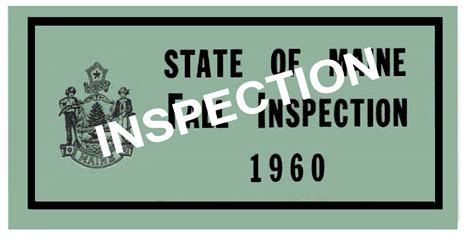 1960 Maine FALL INSPECTION sticker - $20.00 : Bob Hoyts Classic Inspection Stickers, Add a Final ...