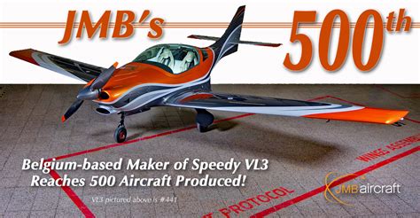 JMB Aircraft Delivered #500 of their Blazing-Fast VL3 Light Aircraft + Evolution News ...