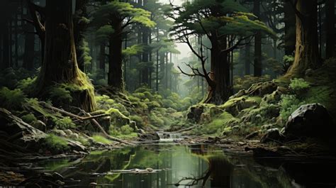 Premium AI Image | forest HD 8K wallpaper Stock Photographic Image