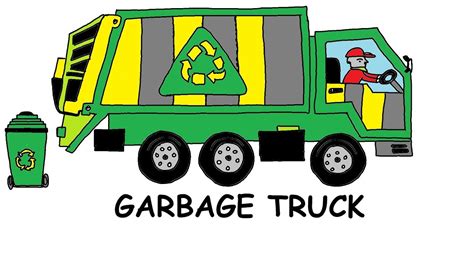 Garbage Truck Drawing Pictures ~ Truck Garbage Coloring Drawing Pages Trash Dump Colornimbus ...