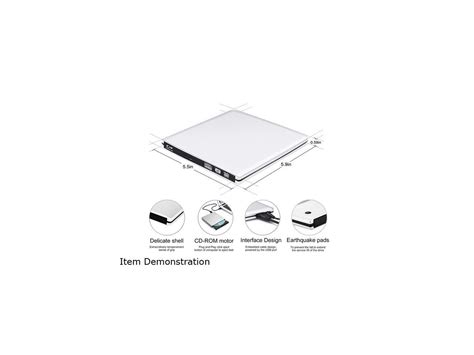 Jansicotek External DVD CD Blu-ray Drive USB 3.0/USB-C BD 3D Blu-ray ...