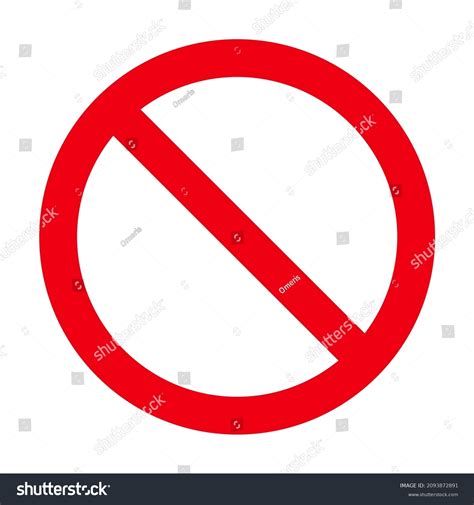 Sign Forbidden Icon Symbol Ban Red Stock Vector (Royalty Free) 2093872891 | Shutterstock