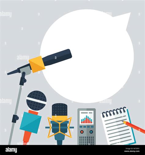 Background with journalism icons Stock Vector Image & Art - Alamy