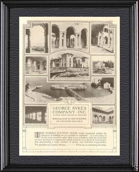 Antique 1916 VILLA VIZCAYA Miami Florida ARCHITECT Construction Photograph Ad | #1816967849