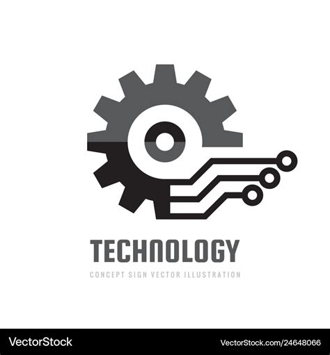 Digital tech - business logo template Royalty Free Vector