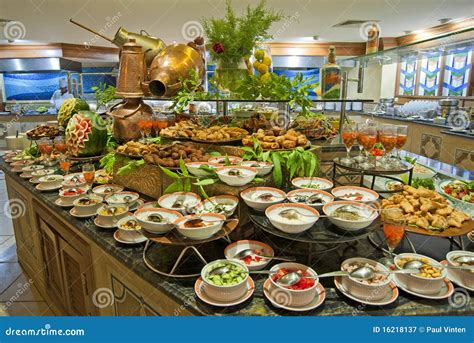 Salad Buffet In A Luxury Hotel Restaurant Royalty Free Stock ...