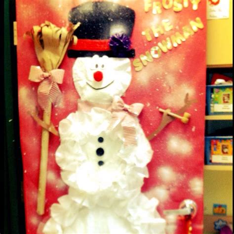 Frosty the snowman, door decorating | Snowman door decoration ...