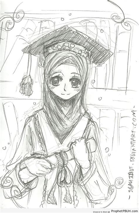 Graduation Girl Drawing