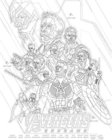 Avengers Endgame Logo Coloring Page Coloring Pages