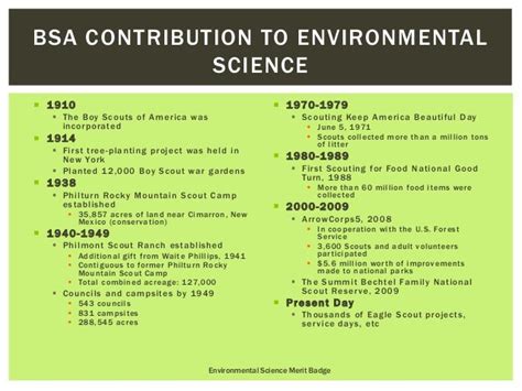 Environmental Science Merit Badge - requirement 1, 2, 3a and 3b