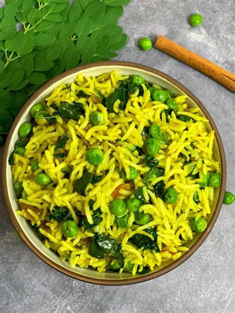 Moringa Leaves Rice Recipe - Indian Veggie Delight