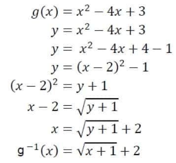 Rumus Fungsi Invers Kuadrat, Komposisi dan Contoh Soal