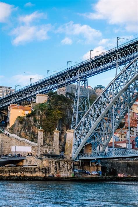 Dom Luis Bridge, Douro River, Blue Sky - Porto Portugal Editorial Photo - Image of blue, travel ...